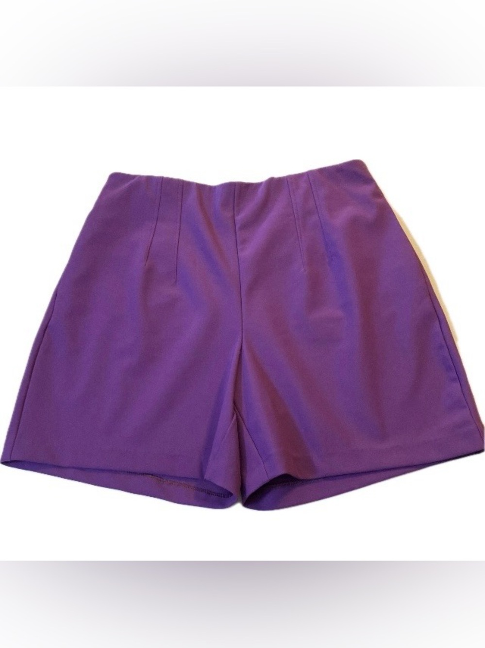 NWT New York & Company Purple High-Waist Tailored Shorts Sz Med